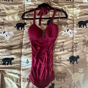 Charlotte Russe Red Halter Top